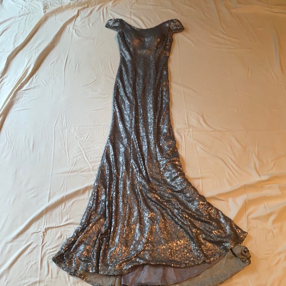 Miss Mint Silver sequin occasion dress size 2